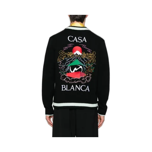 Logo Embroidered Cardigan