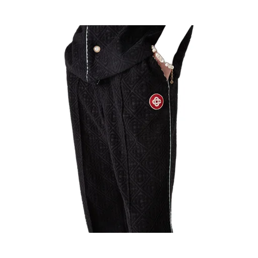 Letter Jacquard Casual Pants