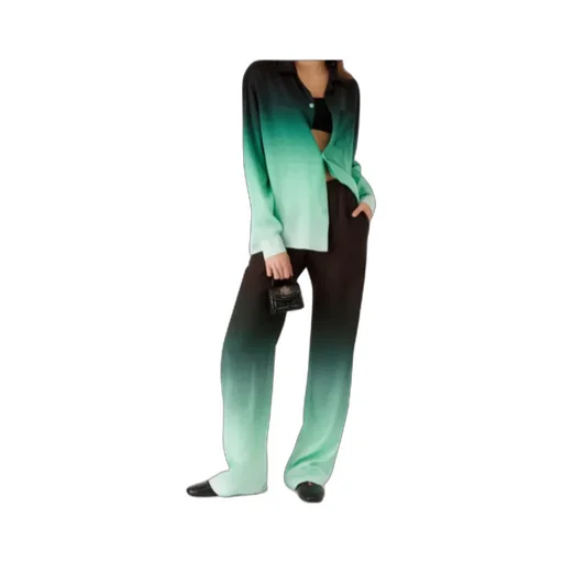 Gradient Ping Pong Jacquard Silk Trousers