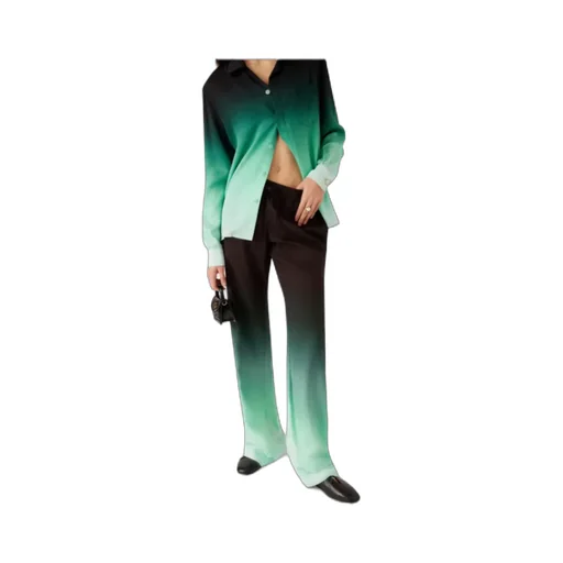 Gradient Ping Pong Jacquard Silk Trousers