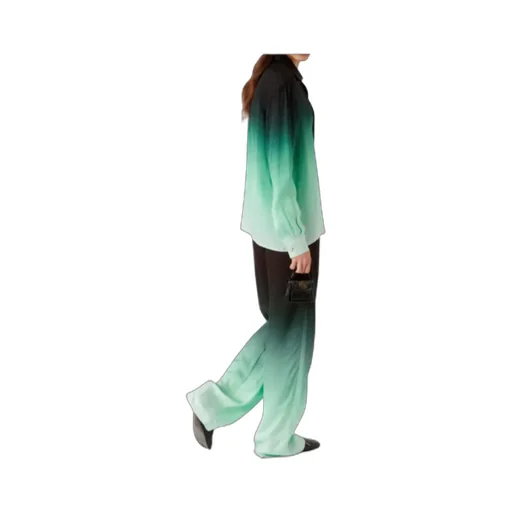Gradient Ping Pong Jacquard Silk Trousers