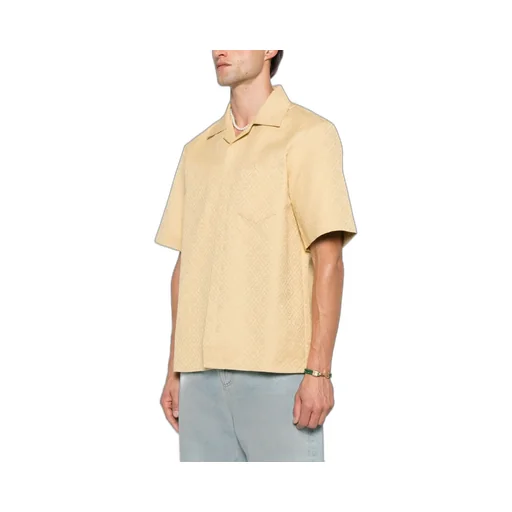 Monogram-Pattern Button Shirt