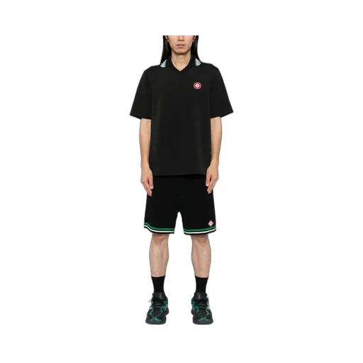 Short Sleeved Logo Patch Polo Shirt