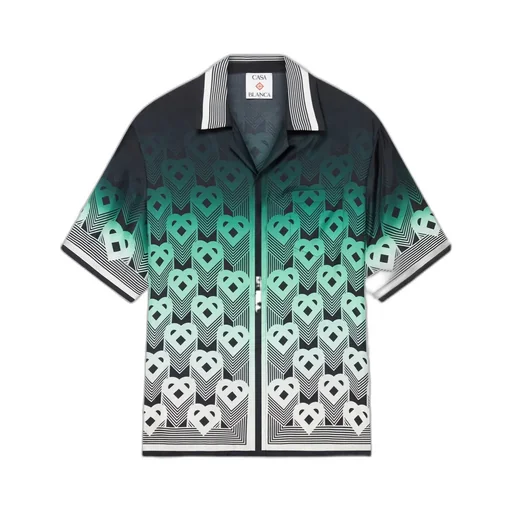 Gradient Lettering Short-Sleeved Shirt