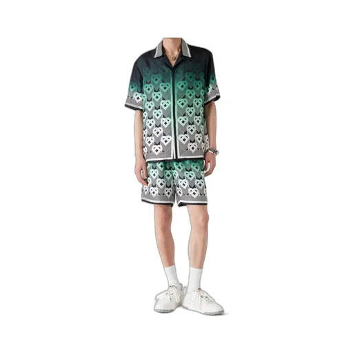 Gradient Lettering Short-Sleeved Shirt