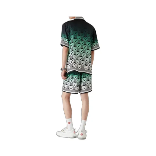 Gradient Lettering Short-Sleeved Shirt