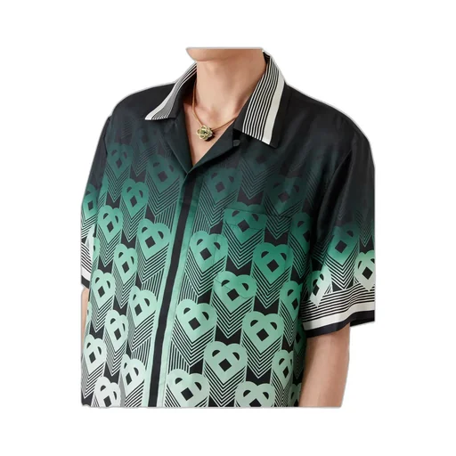 Gradient Lettering Short-Sleeved Shirt