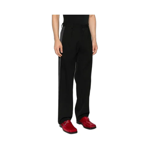 Pleated Side-Stripe Trousers