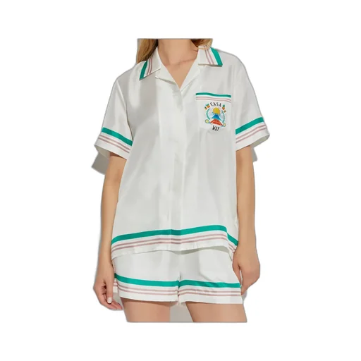 Gradient-Effect Heart-Monogram Shirt