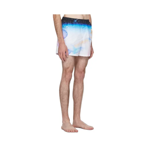 Graphic-Print Swim Shorts