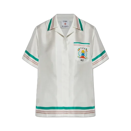 Gradient-Effect Heart-Monogram Shirt
