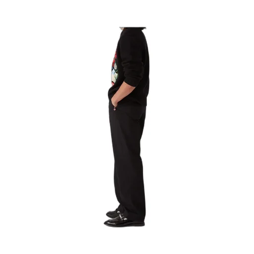 Buckle-Detail Cotton Trousers