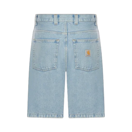 Logo-Patch Knee-Length Denim Shorts