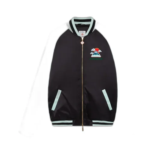 Embroidered-Logo Bomber Jacket