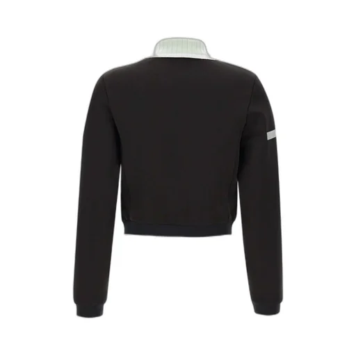 High-Collar Embroidered-Logo Jacket