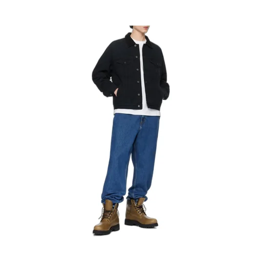 Corduroy-Collar Denim Jacket
