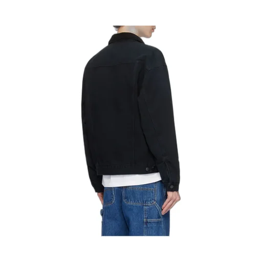Corduroy-Collar Denim Jacket