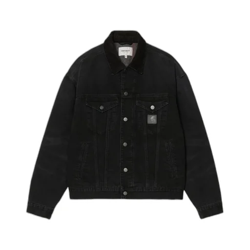 Corduroy-Collar Denim Jacket