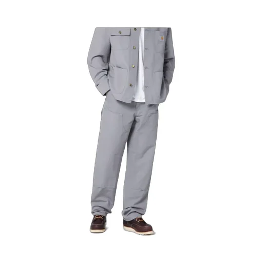 Double Knee Logo Patch Straight-Leg Trousers