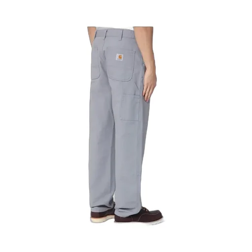 Double Knee Logo Patch Straight-Leg Trousers