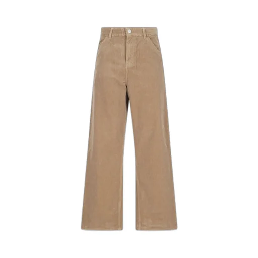 Simple Wide-Leg Corduroy Trousers