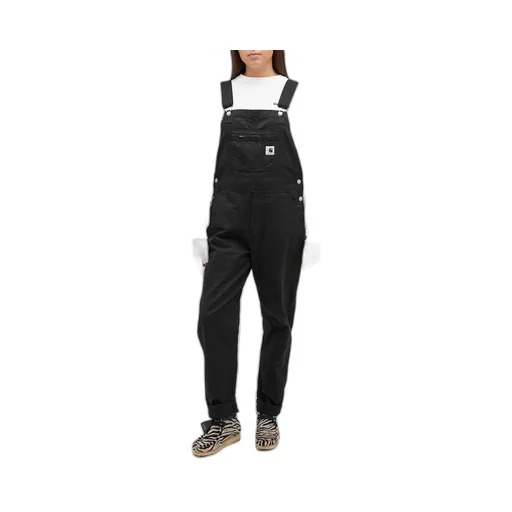 Bib Logo-Patch Denim Overalls
