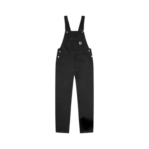 Bib Logo-Patch Denim Overalls