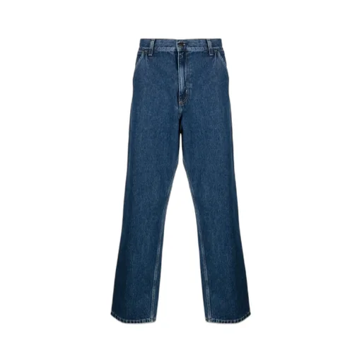 Logo-Patch Straight-Leg Jeans