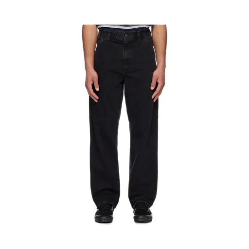 Logo-Patch Straight-Leg Jeans