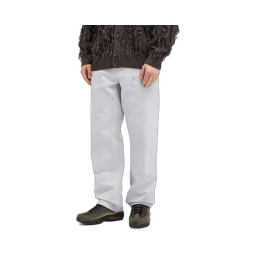 Double Knee Straight-Leg Trousers