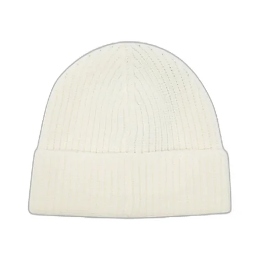 Ribbed Logo-Patch Beanie