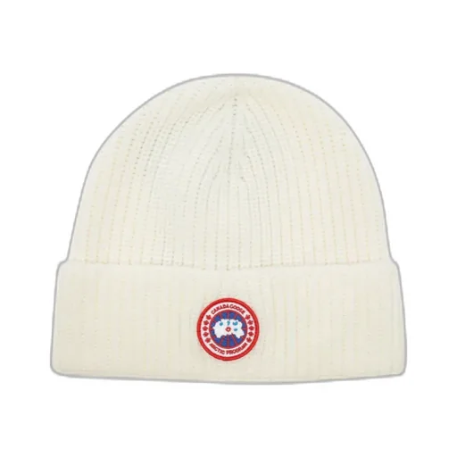 Ribbed Logo-Patch Beanie
