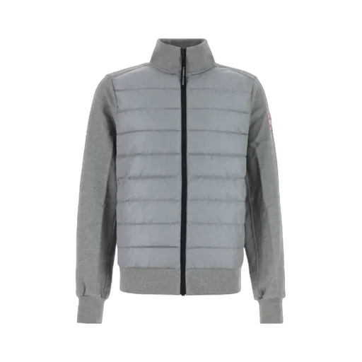 Quilted-Panel Full-Zip Jacket