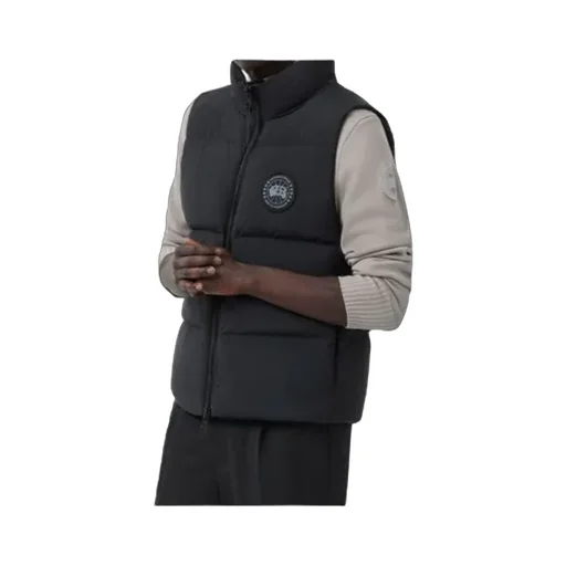 High-Neck Zip-Up Padded Vest