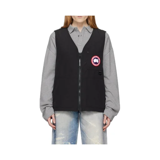 Logo Patch Zipped Vest