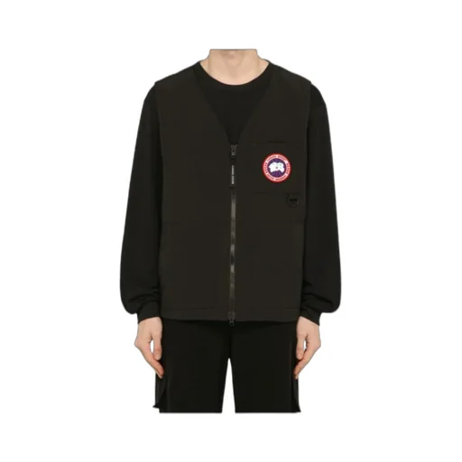 Logo Patch Zipped Vest