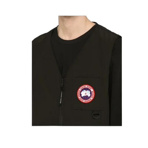 Logo Patch Zipped Vest