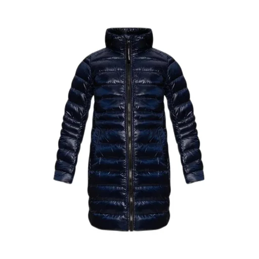 Logo-Patch Sleeve Padded Coat