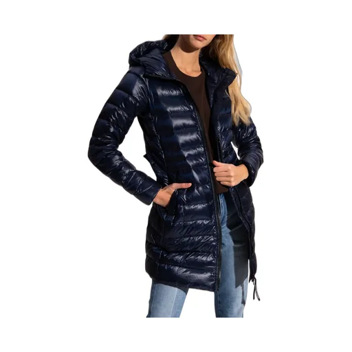 Logo-Patch Sleeve Padded Coat