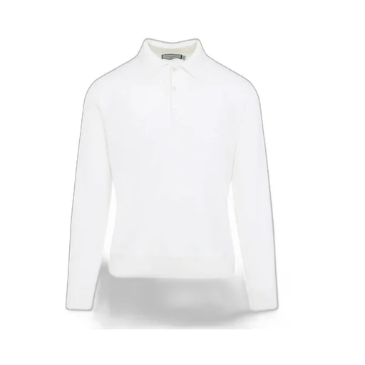 Long-Sleeve Wool Polo Shirt