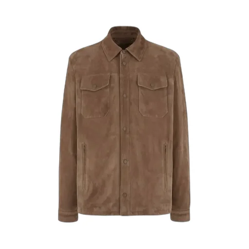 Suede Buttoned Jacket