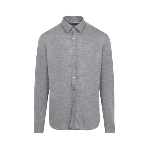 Long-Sleeved Wool Shirt