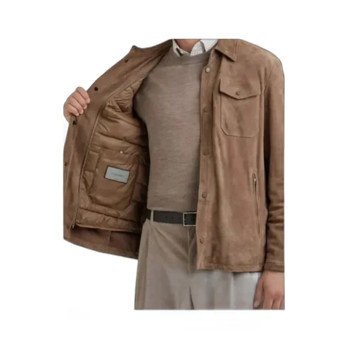 Suede Buttoned Jacket