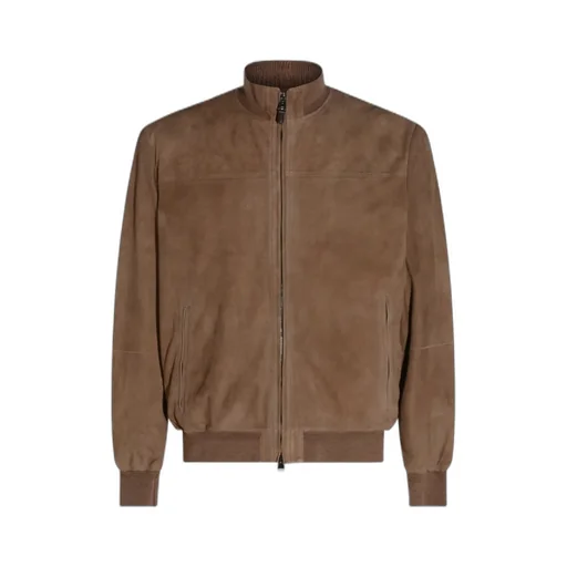 Zip-Up Suede Jacket