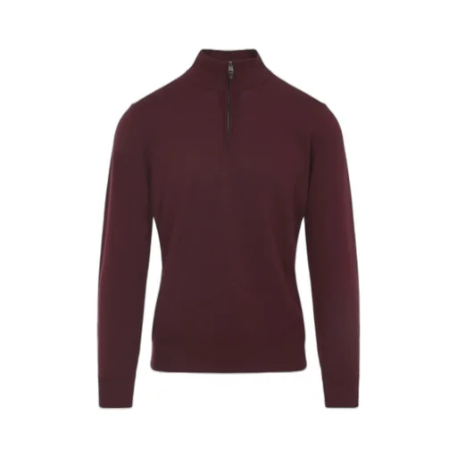 Zip-Neck Wool Sweater