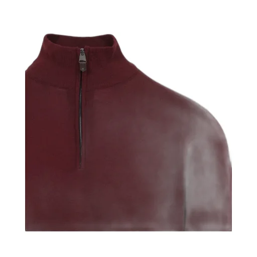 Zip-Neck Wool Sweater