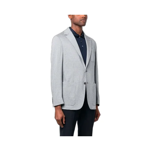 Check-Pattern Single-Breasted Blazer