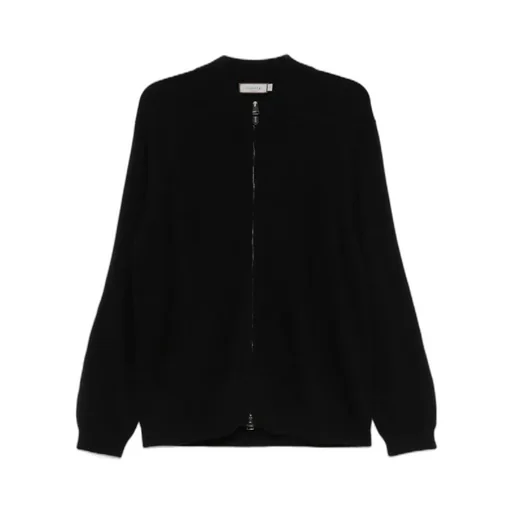 Wool-Blend Zip-Up Cardigan