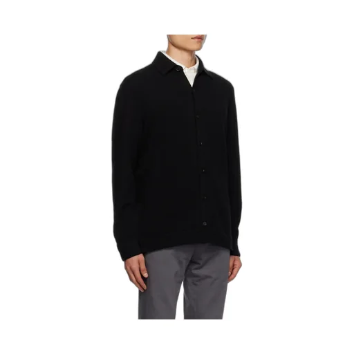 Classic-Collar Cashmere Cardigan