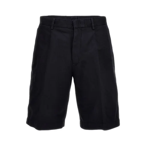 Summer Knee-Length Pleated Chino Shorts